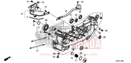 LEFT CRANKCASE SH125ADN de 2022